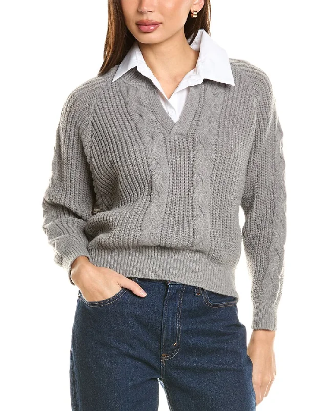 Seraphina Layered Sweater Knit Fabric Woven Fabric Fleece Fabric
