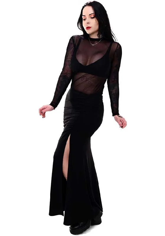 Siren | MAXI SKIRT pleated skirt texture