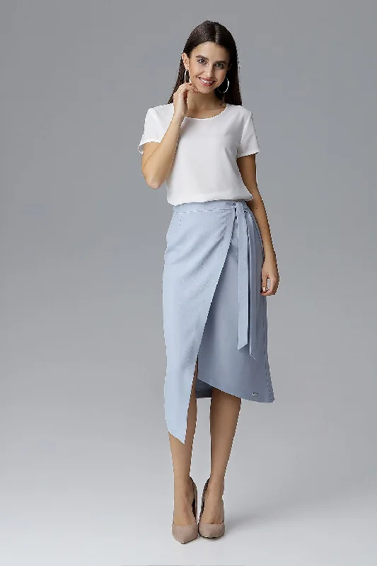 Skirt in high waist  Figl velvet skirt glossy