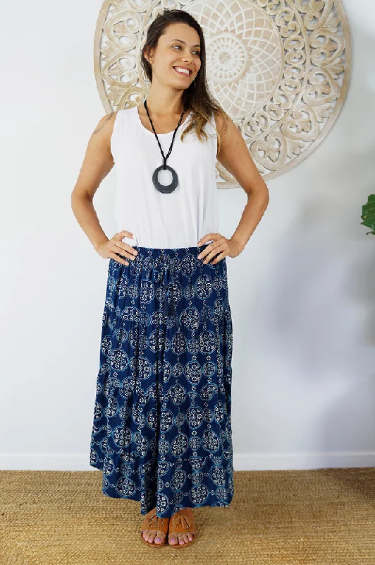 Tiered Skirt "Katmandu" ribbed skirt waist
