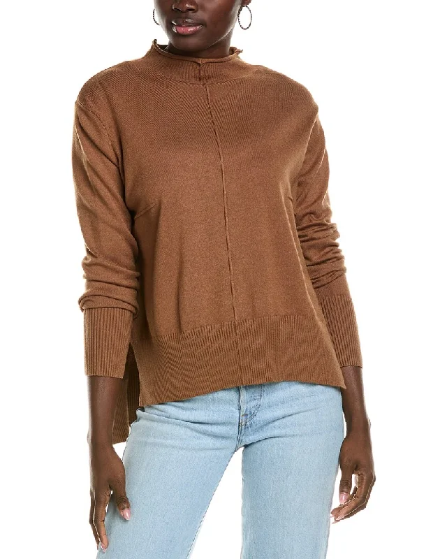 To My Lovers High-Low Sweater Welt Pockets Slit Pockets Flap Pockets