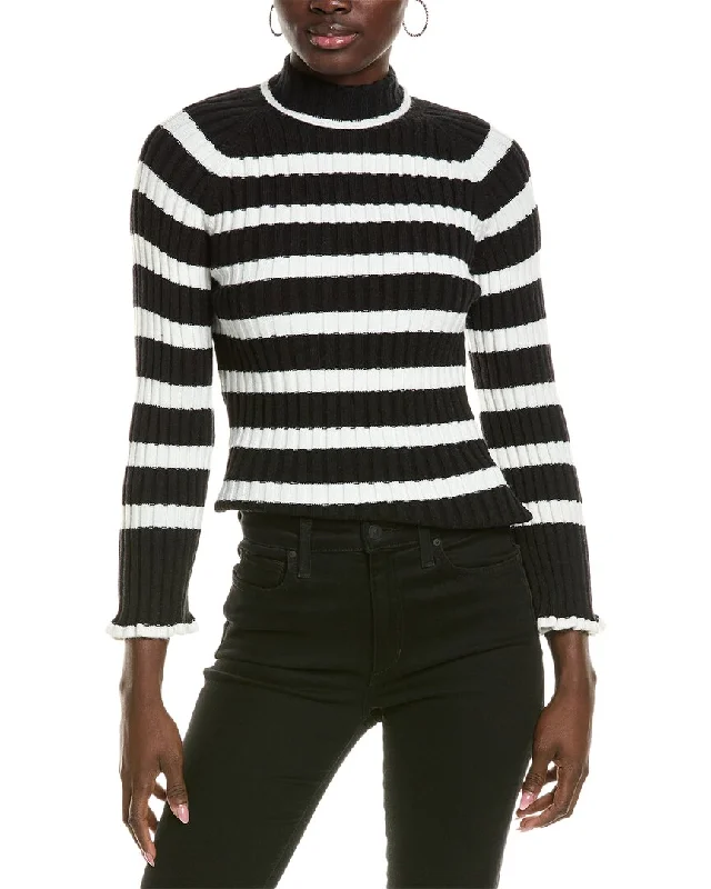 To My Lovers Rib Turtleneck Sweater Collared Crew Neck Turtle Neck