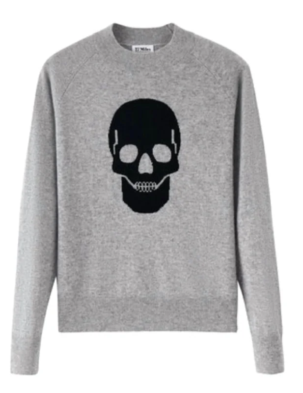Women's Jesibel Skull Sweater In Heather Elegant Classic Vintage