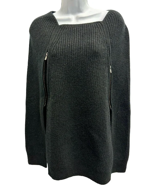 Women's Pure Cashmere Sweater In Black Fleece Sweater Nylon Polyester