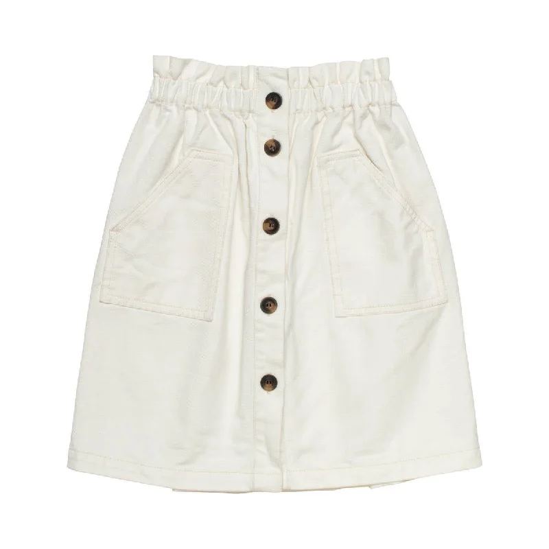 WYNKEN WHITE DENIM POCKET SKIRT lace skirt feminine